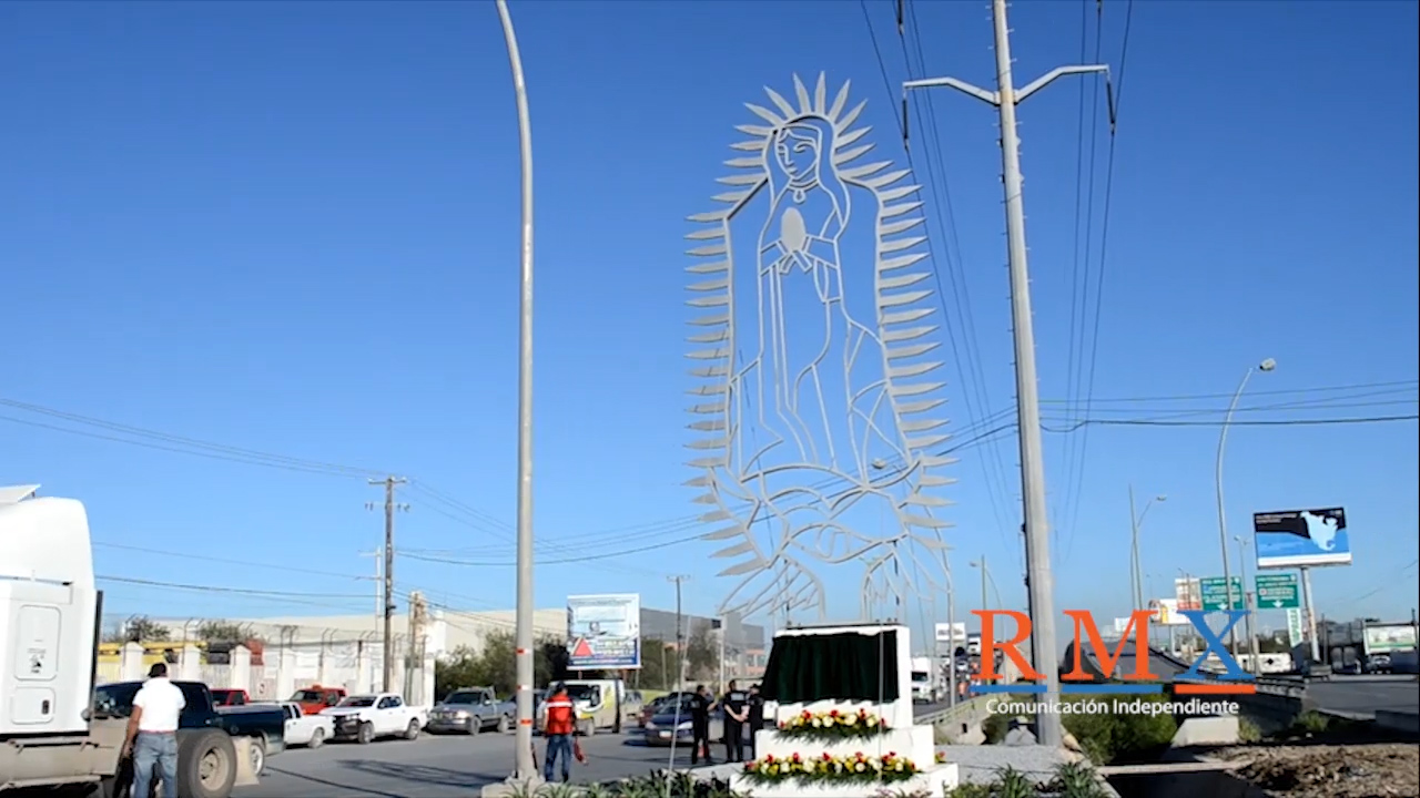 OBISPO DE LA DIÓCESIS DE MATAMOROS BENDICE IMAGEN COLOCADA EN LIBRAMIENTO DE REYNOSA