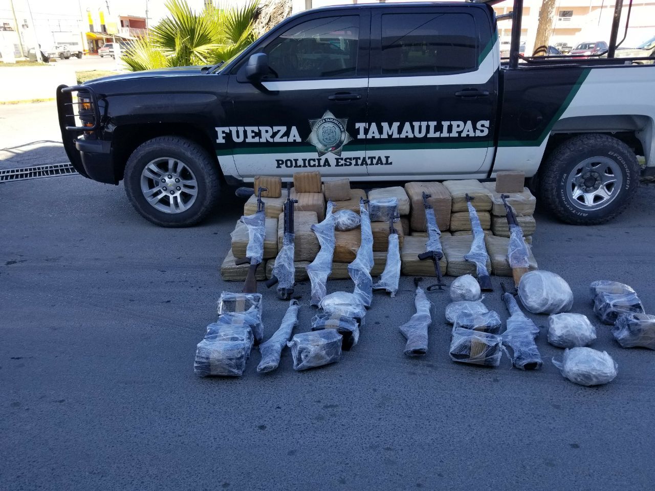 Policía Estatal asegura mas de 170 kilogramos de marihuana en Miguel Alemán