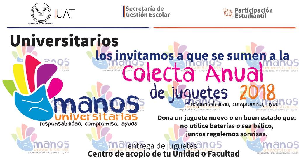 Invita UAT a la colecta anual de juguetes 2018