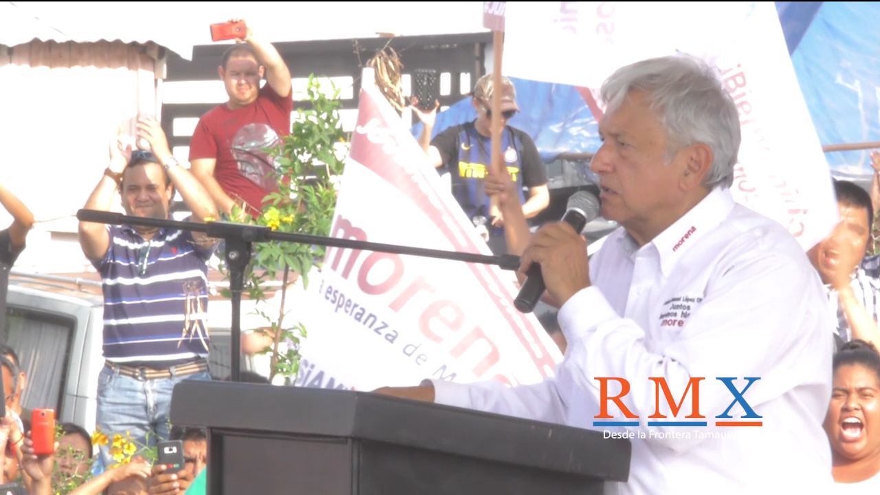 “AMLO” VISITA REYNOSA, SE COMPROMETIÓ A TERMINAR CON LA CORRUPCIÓN, CON LOS GUACHICOLEROS Y REACTIVAR LAS REFINERÍAS ADEMÁS DE AUMENTAR AL DOBLE EL SUELDO MÍNIMO, HOMOLOGAR PRECIO DE LOS COMBUSTIBLES Y LA ENERGÍA ELÉCTRICA COMO EN ESTADOS UNIDOS.