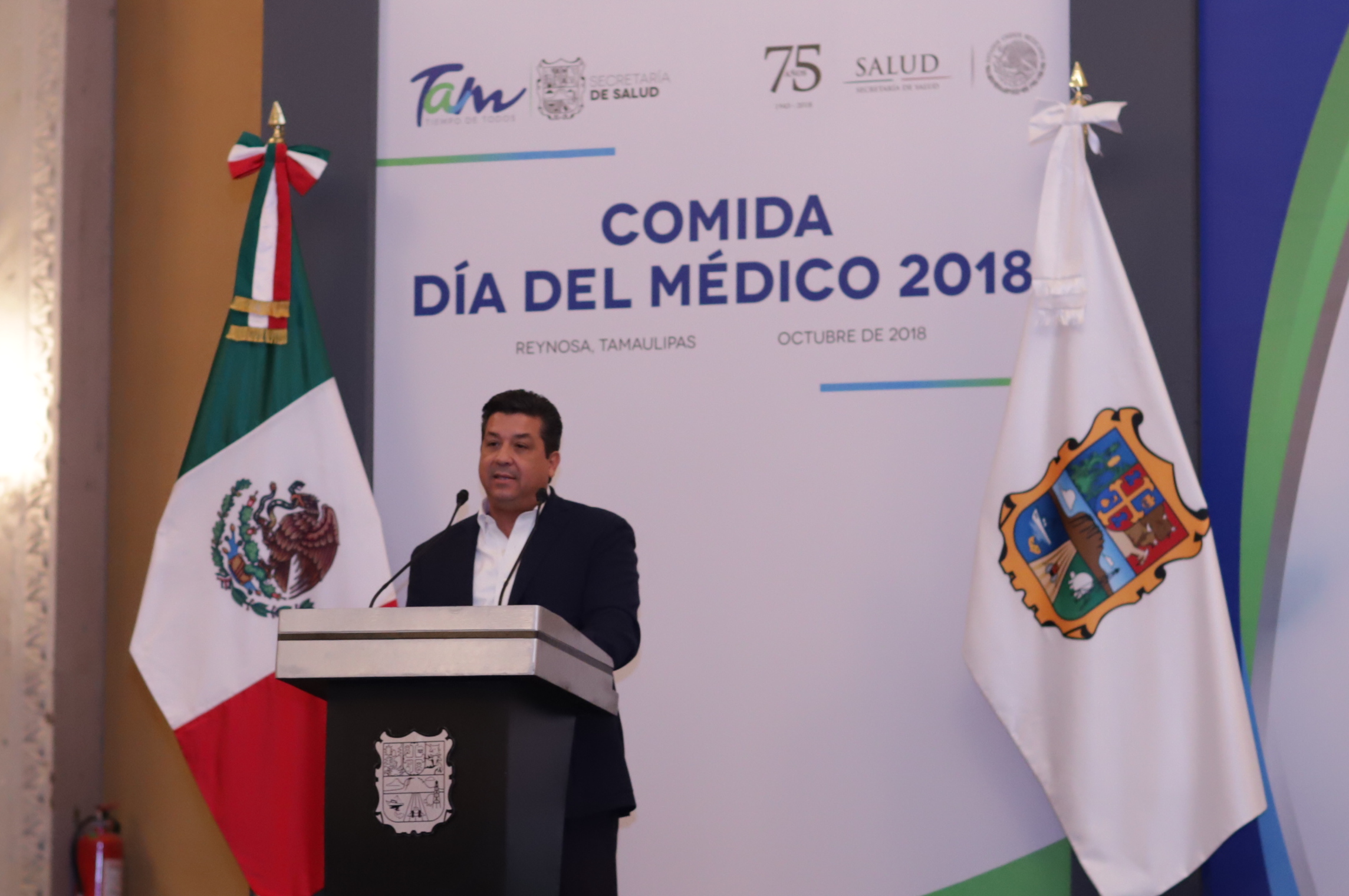 Reconoce gobernador Francisco García Cabeza de Vaca labor de los médicos de Tamaulipas