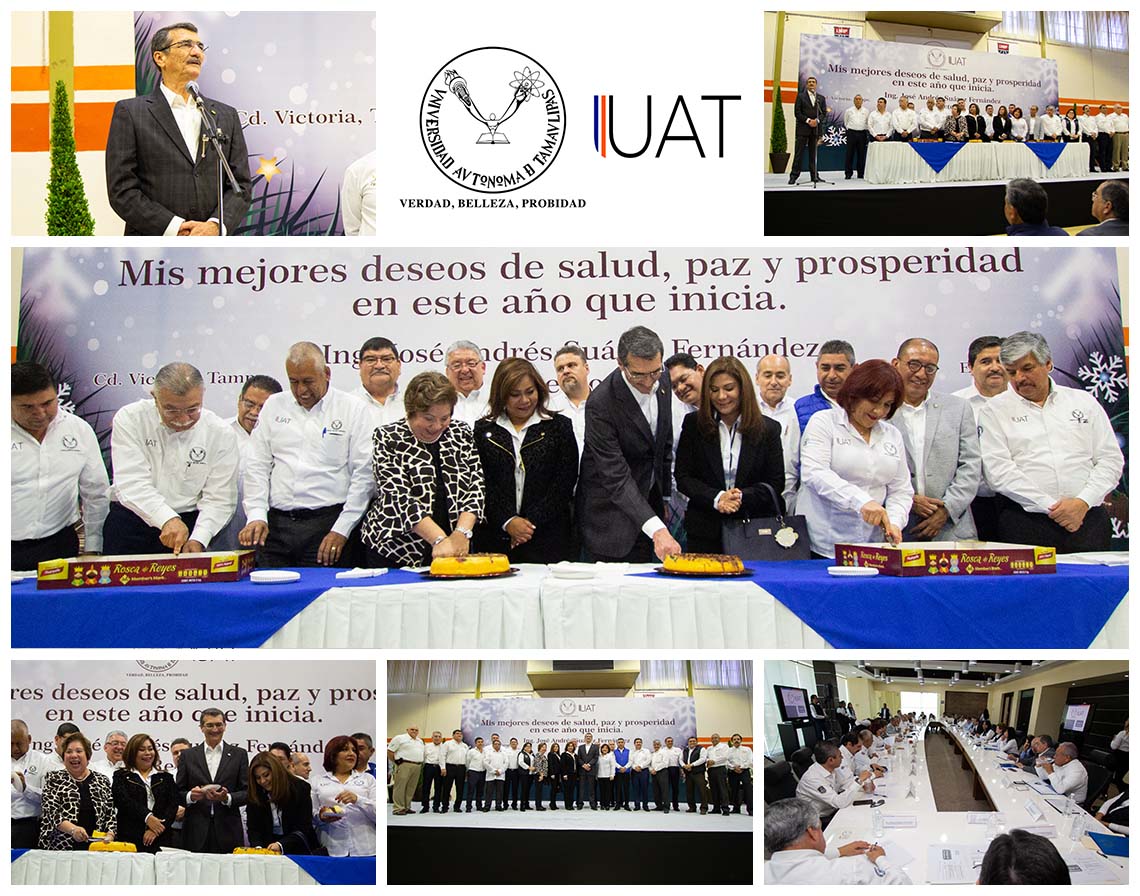 Preside Rector de la UAT saludo de año nuevo con universitarios