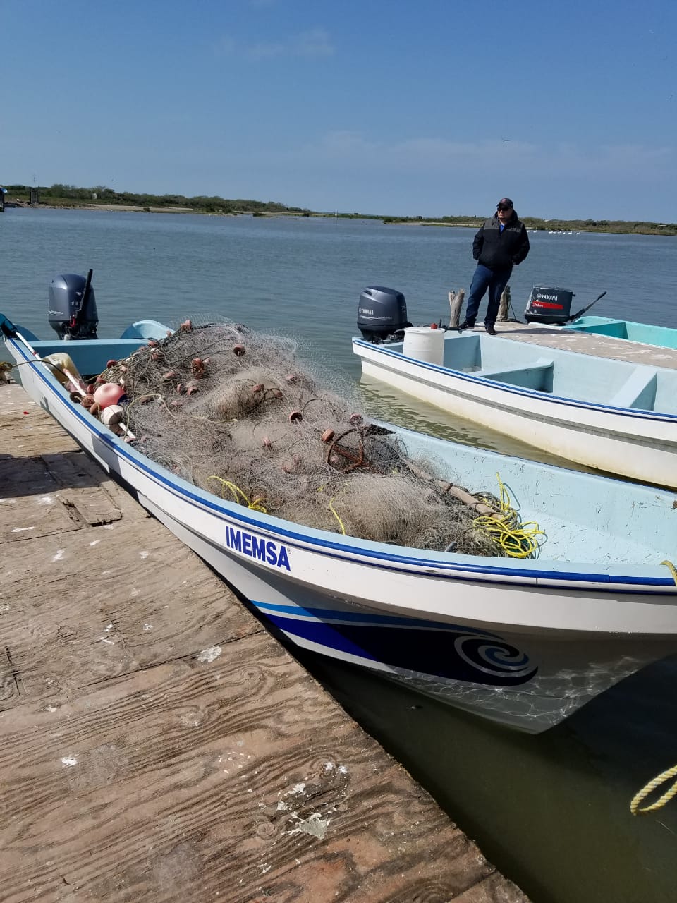 Decomisan inspectores de CONAPESCA y Secretaría de Pesca Tamaulipas instrumentos de pesca ilegal