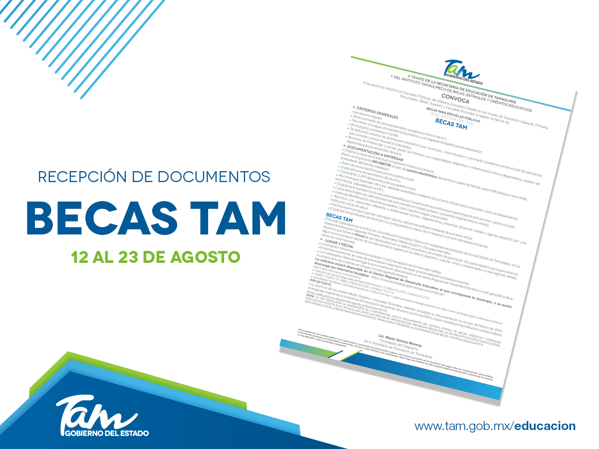 Próximamente trámite Becas Tam