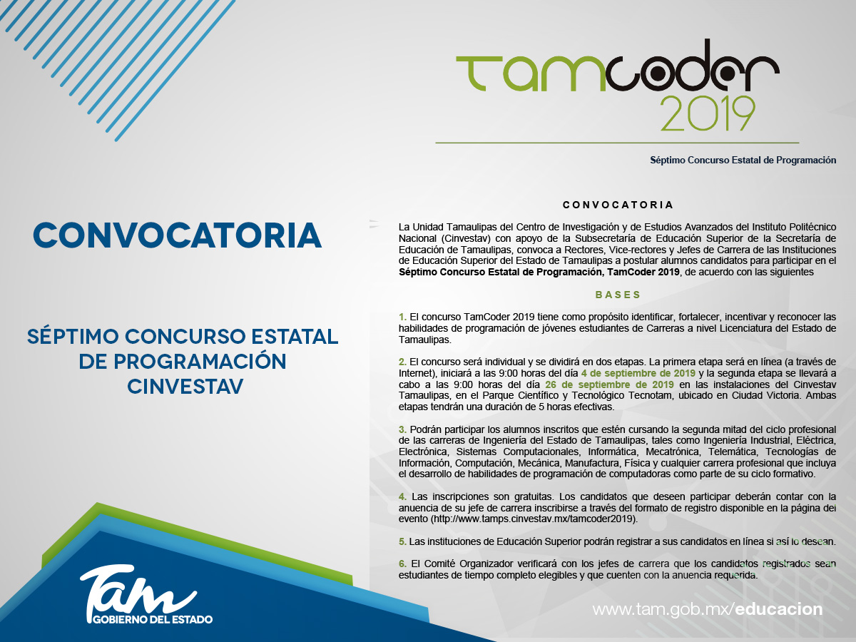 Concurso de Programación TamCoder 2019