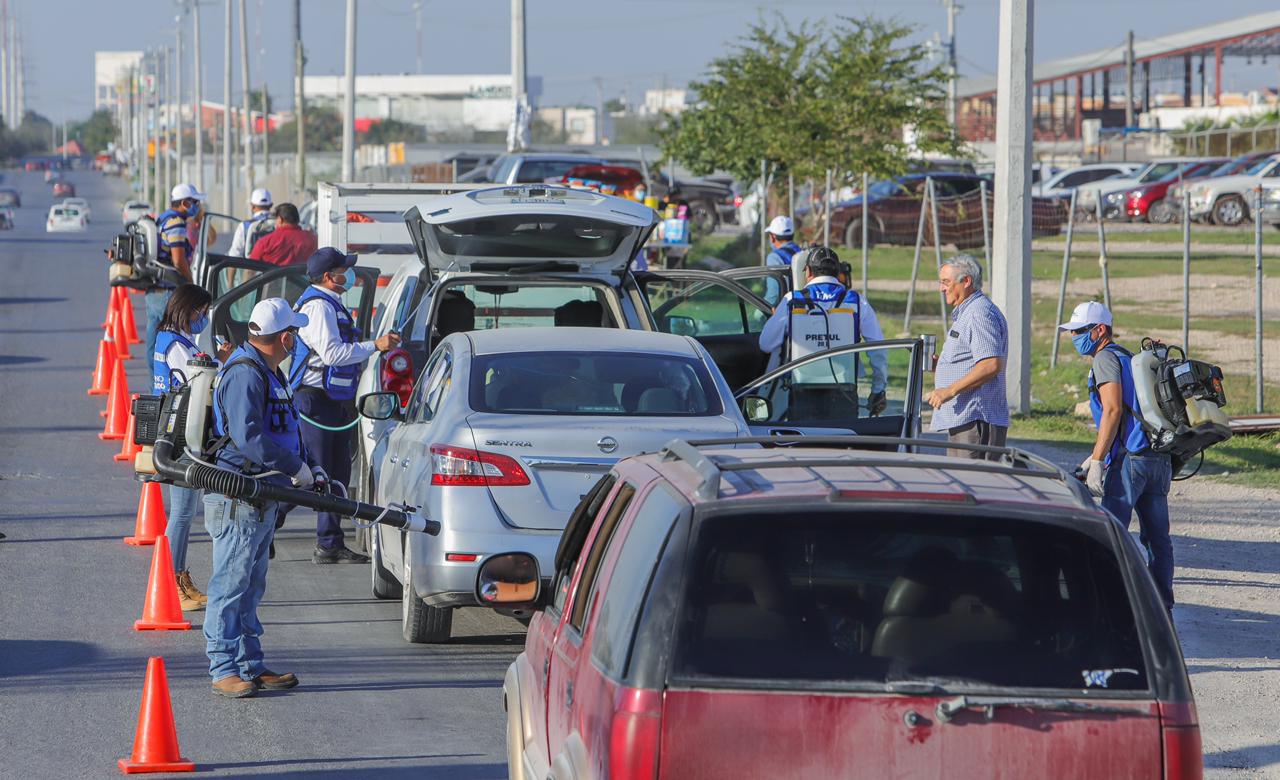 Realiza Gobierno de Tamaulipas nueva jornada de desinfección contra el Covid-19 en Reynosa