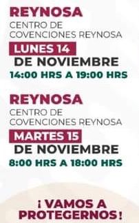 “Este lunes inicia la jornada de vacunación anti COVID-19 en la ciudad de Reynosa”