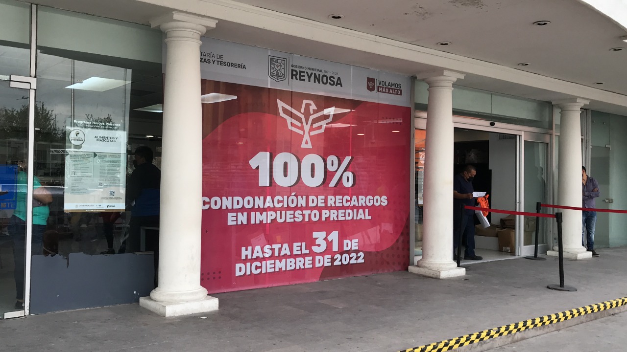 AUTORIZA REYNOSA 100% DE DESCUENTO EN RECARGOS DEL IMPUESTO PREDIAL