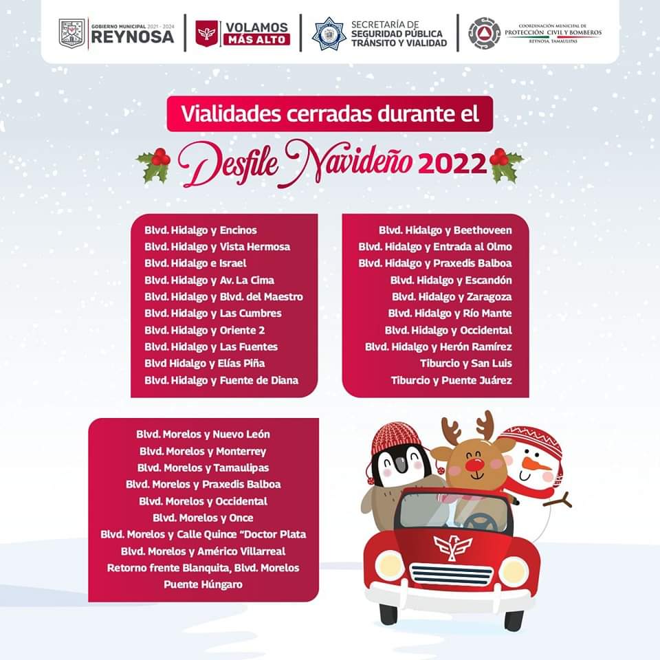 DISFRUTARÁN FAMILIAS DESFILE NAVIDEÑO ESTE VIERNES  9 DE DICIEMBRE 