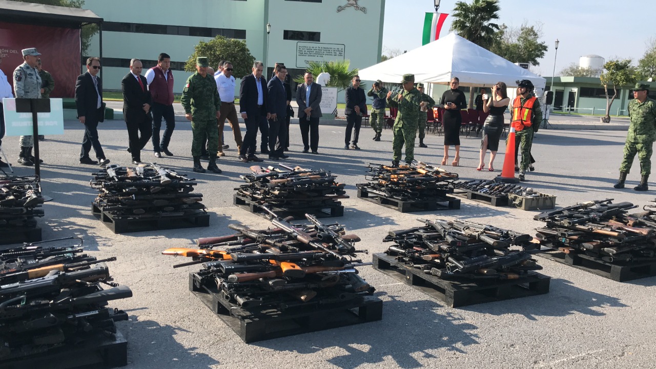 SEDENA DESTRUYE ARMAMENTO Y EXPLOSIVOS EN REYNOSA