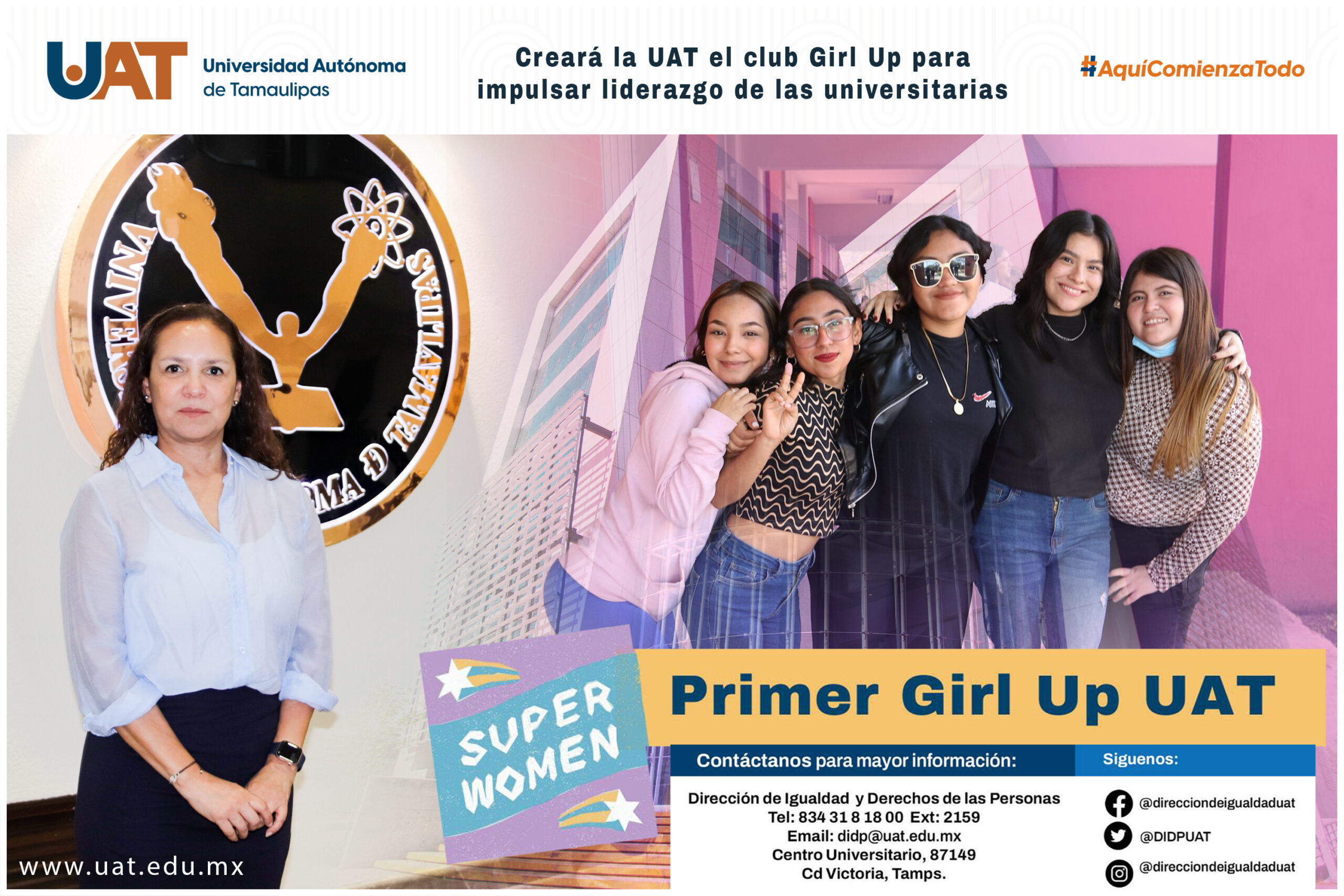 A TRAVÉS DE «CLUB GIRL UP» BUSCA LA UAT IMPULSAR EL LIDERAZGO DE UNIVERSITARIAS