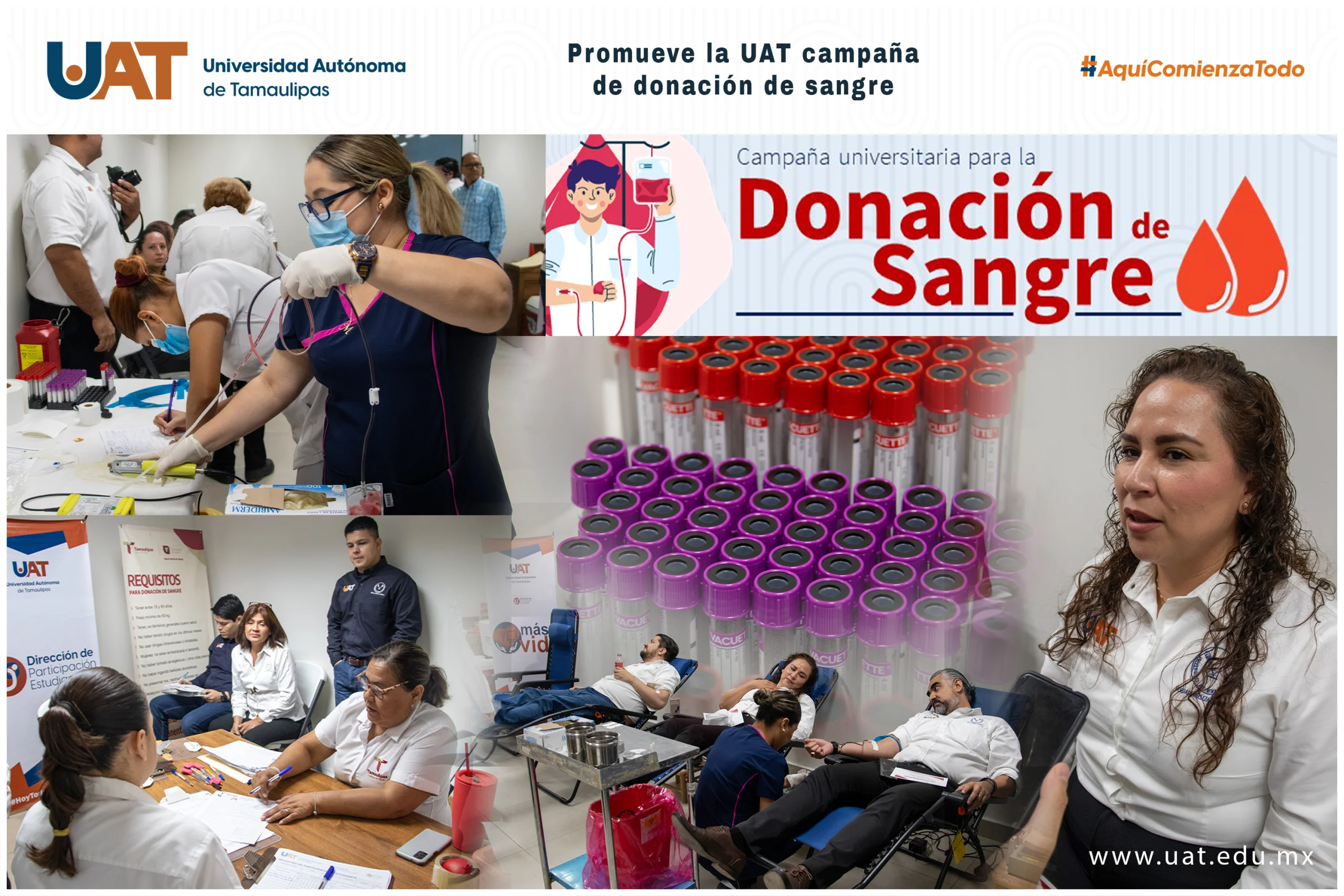 PROMUEVE LA UAT CAMPAÑA DE DONACIÓN SANGRE MAS VIDA