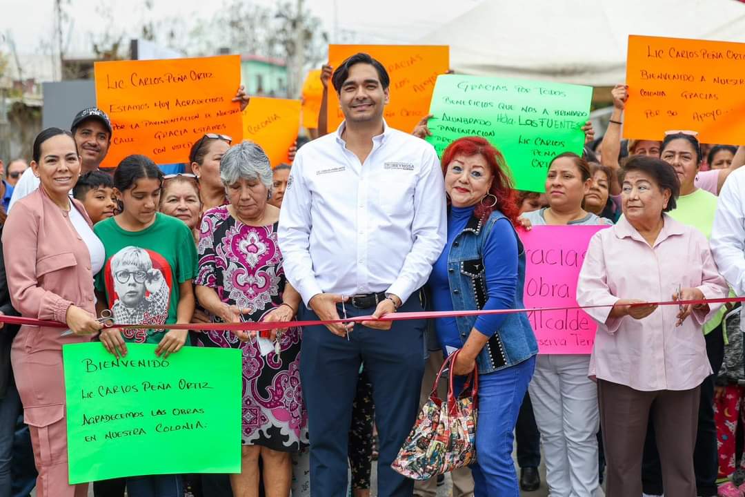 Inauguraron vecinos y Alcalde Carlos Peña Ortiz pavimentación por más de 7 MDP