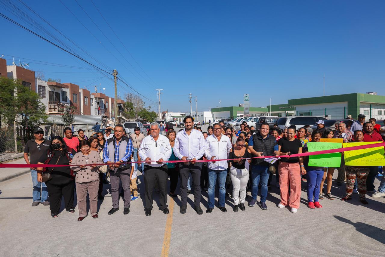 Inauguran y celebran en Balcones pavimentación hidráulica por 7.9 MDP para más de 3 Mil personas